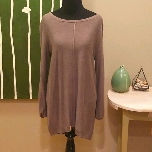 Long sleeve sweater Taupe color by Vass - Picture 1 of 7